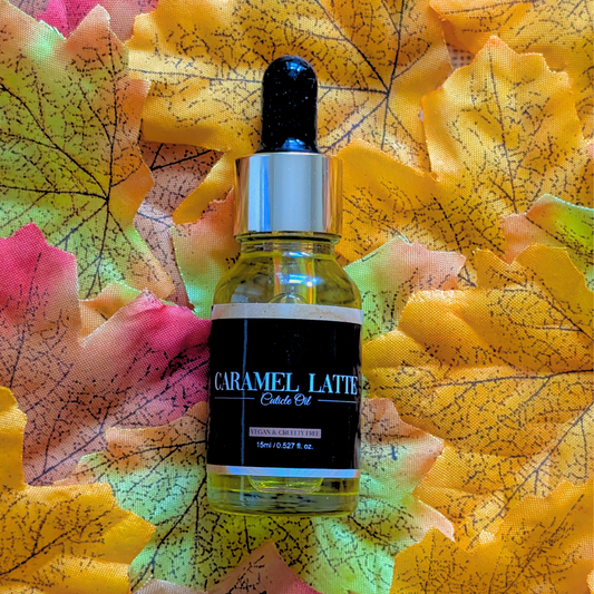 Caramel Latte Limited Edition Autumn Scented 15ml Cuticle Oil Dropper Bottle