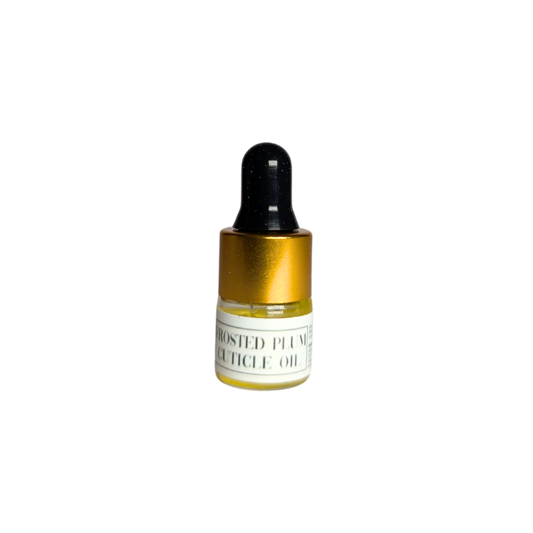 Frosted Plum Scented 1ml Mini Cuticle Oil Dropper Bottle Samples