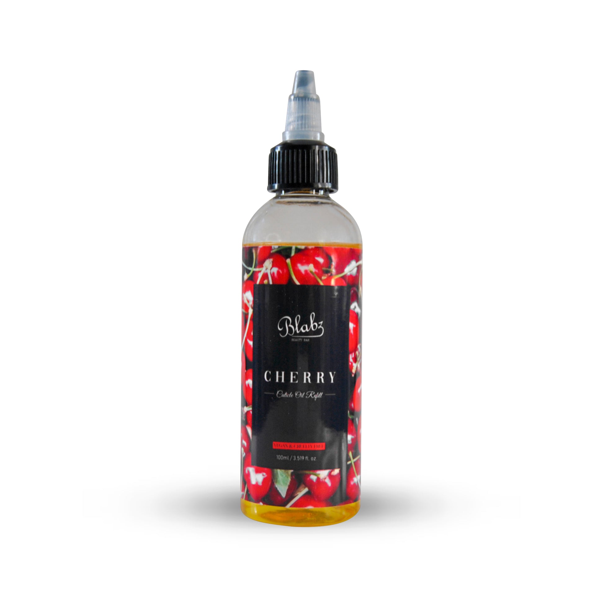 Blabz Beauty Bar Cherry Scented 100ml Cuticle Oil Refill Bottle Blabz Beauty Bar