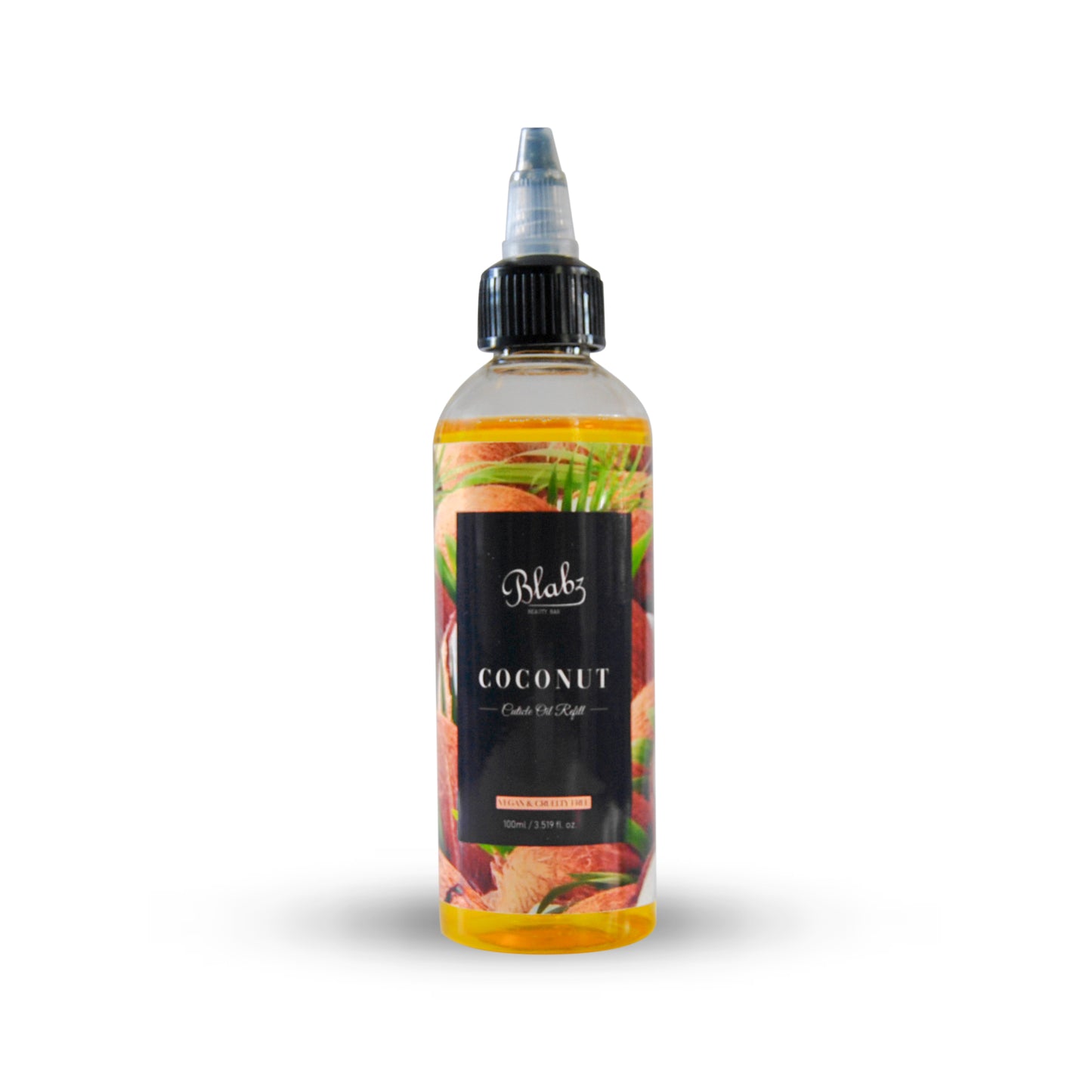 Blabz Beauty Bar Coconut Scented 100ml Cuticle Oil Refill Bottle Blabz Beauty Bar