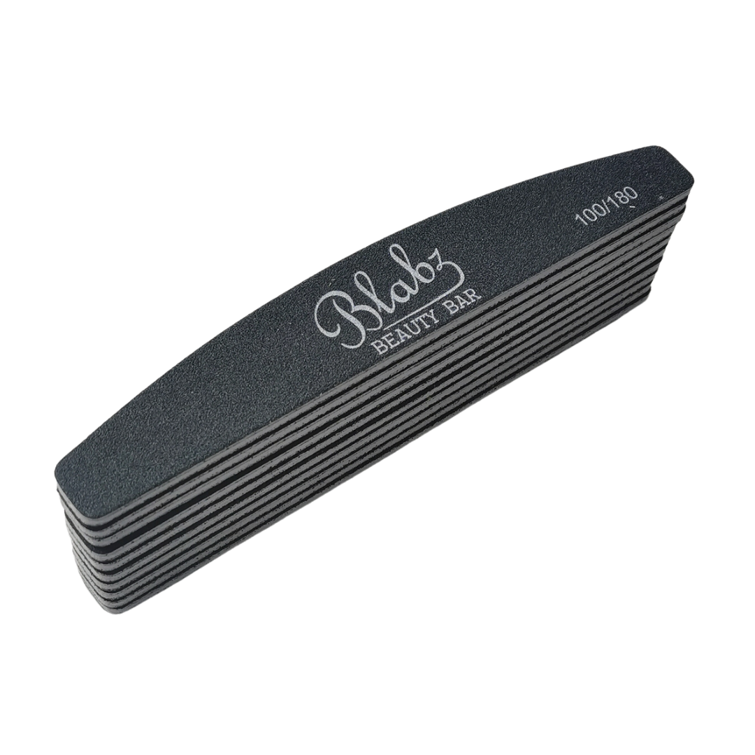 Blabz Beauty Bar 100/180 Grit Half Moon Files Blabz Beauty Bar