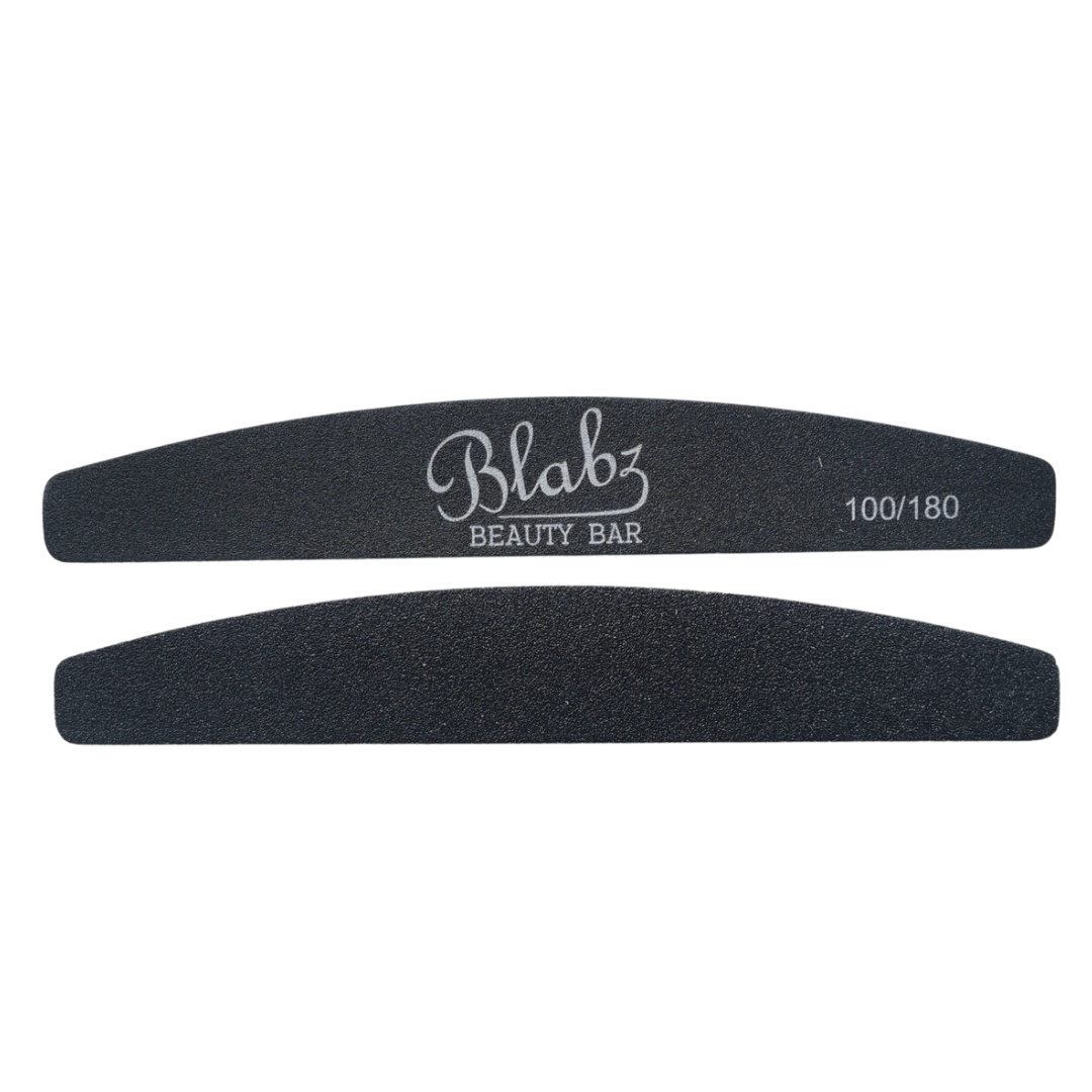 Blabz Beauty Bar 100/180 Grit Half Moon Files Blabz Beauty Bar