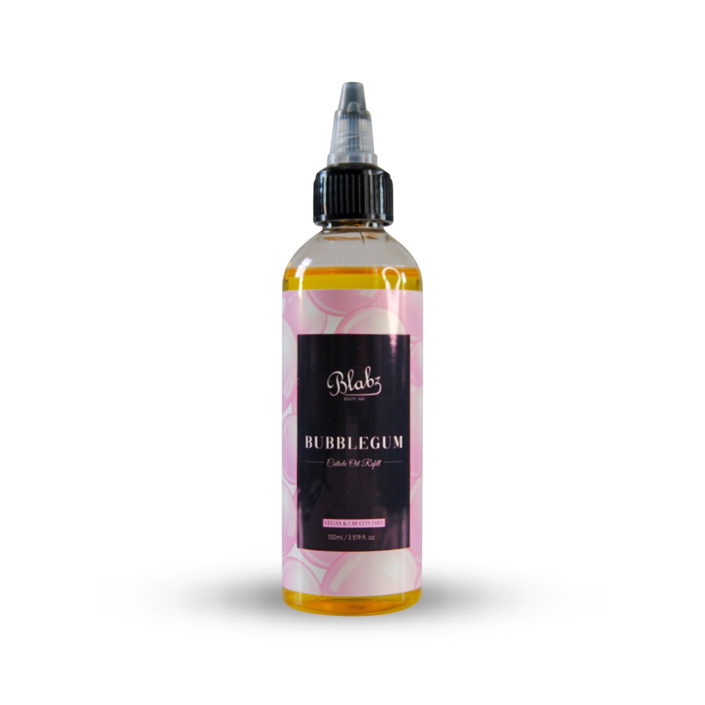 Blabz Beauty Bar Bubblegum Scented 100ml Cuticle Oil Refill Bottle Blabz Beauty Bar