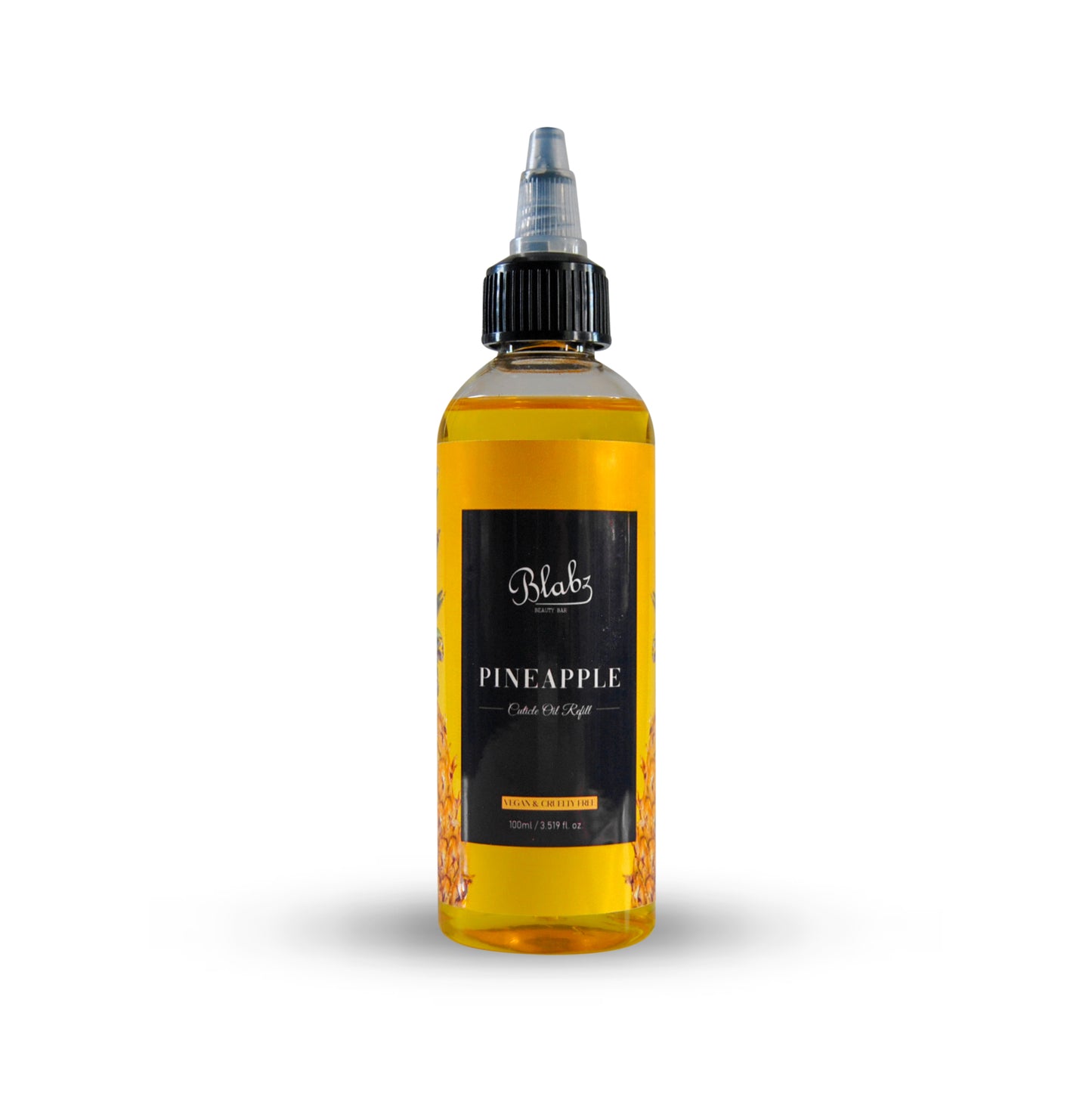 Blabz Beauty Bar Pineapple Scented 100ml Cuticle Oil Refill Bottle Blabz Beauty Bar