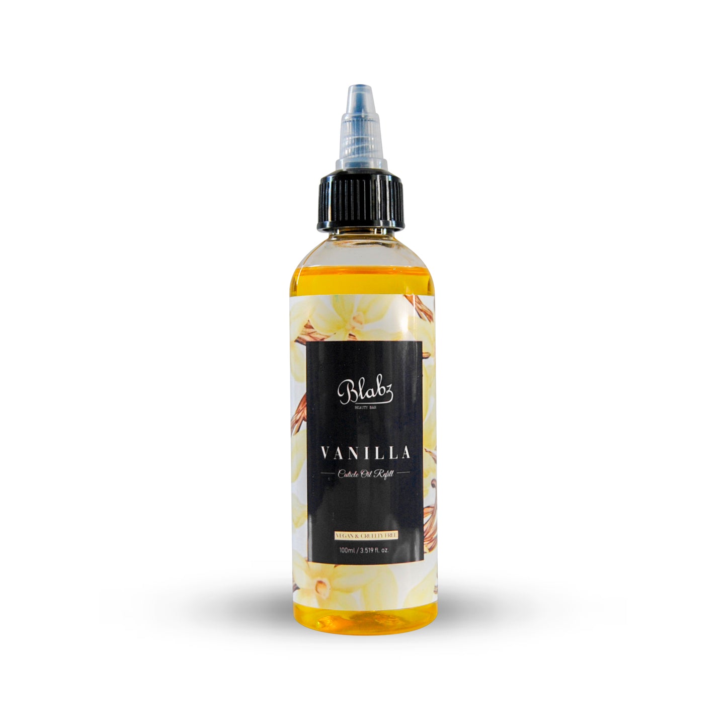 Blabz Beauty Bar Vanilla Scented 100ml Cuticle Oil Refill Bottle Blabz Beauty Bar