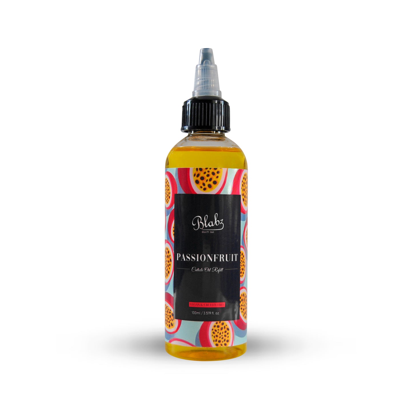 Blabz Beauty Bar Passionfruit Scented 100ml Cuticle Oil Refill Bottle Blabz Beauty Bar
