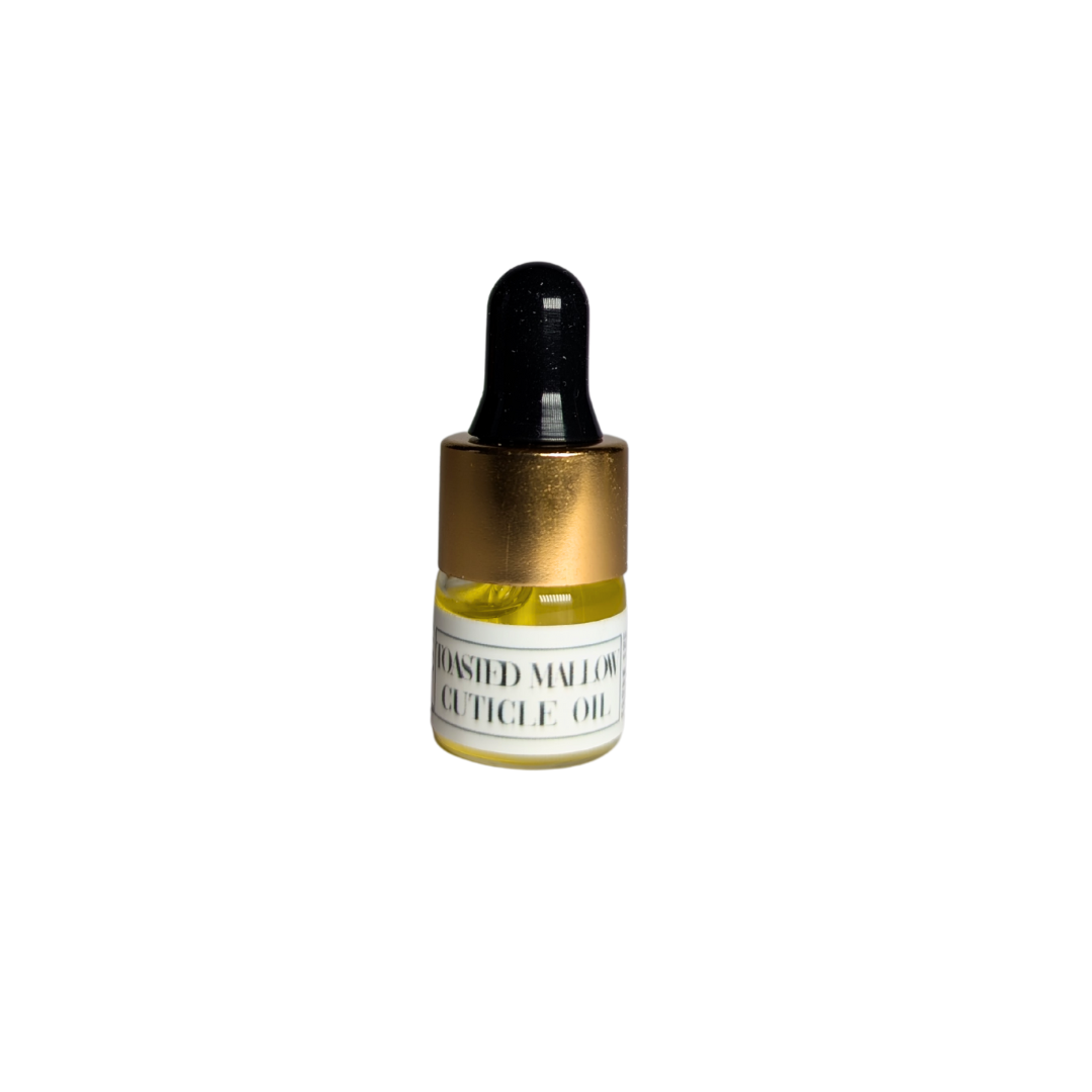 Toasted Mallow Scented 1ml Mini Cuticle Oil Dropper Bottle Samples