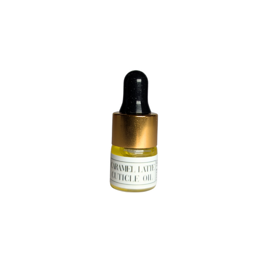 Caramel Latte Scented 1ml Mini Cuticle Oil Dropper Bottle Samples