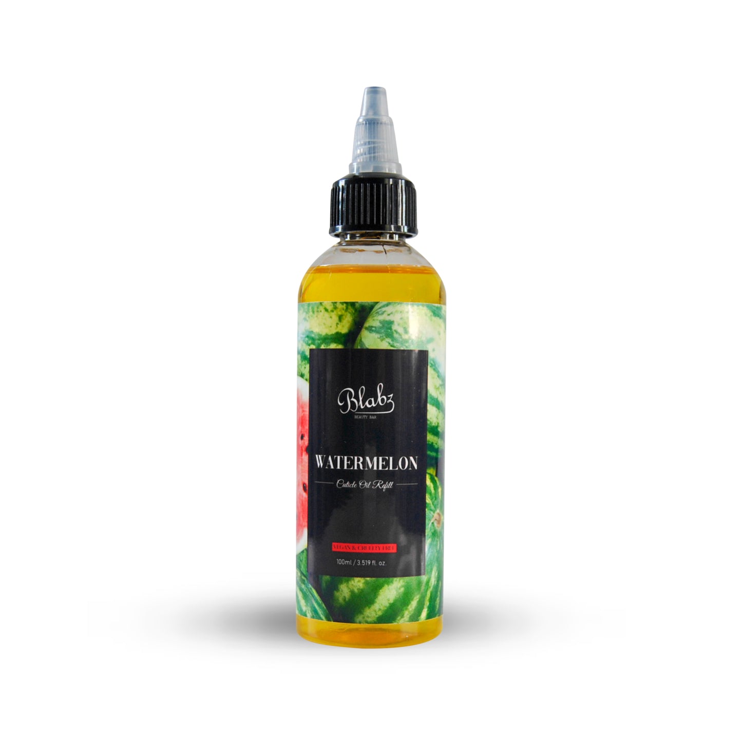 Blabz Beauty Bar Watermelon Scented 100ml Cuticle Oil Refill Bottle Blabz Beauty Bar