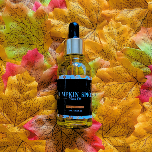 Pumpkin Spice Limited Edition Autumn Scented 30ml Cuticle Oil Dropper Bottle