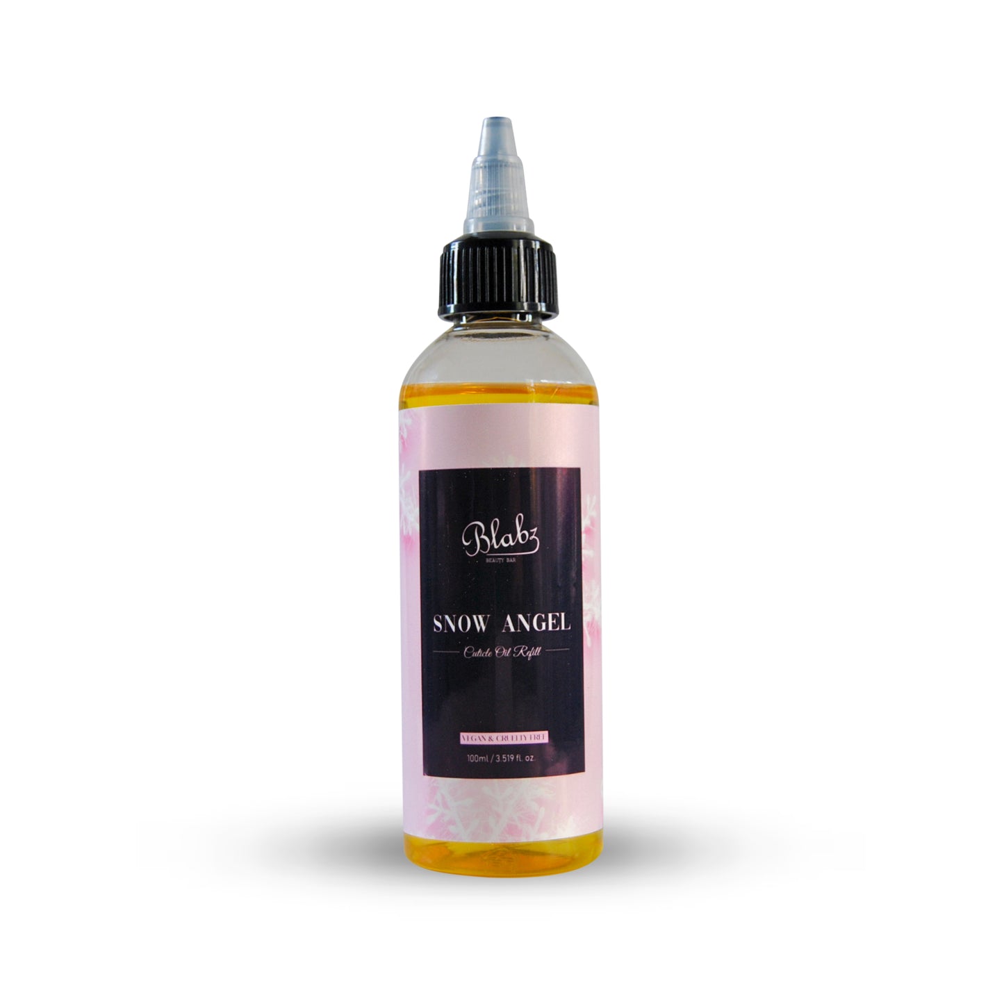 Blabz Beauty Bar Snow Angel Scented 100ml Cuticle Oil Refill Bottle Blabz Beauty Bar