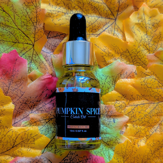 Pumpkin Spice Limited Edition Autumn Scented 15ml Cuticle Oil Dropper Bottle