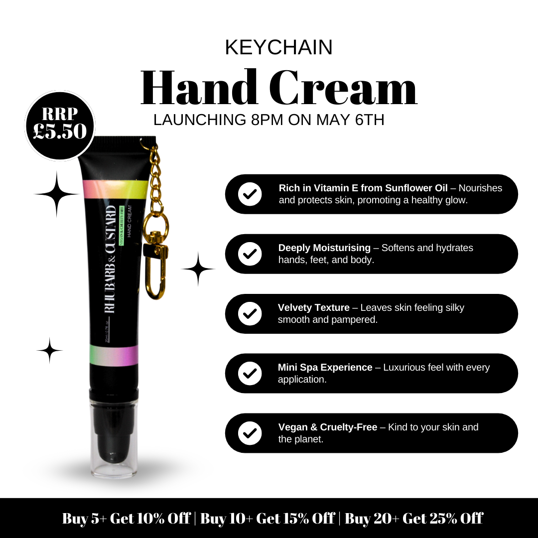 Rhubarb & Custard 20ml Keychain Scented Hand Cream