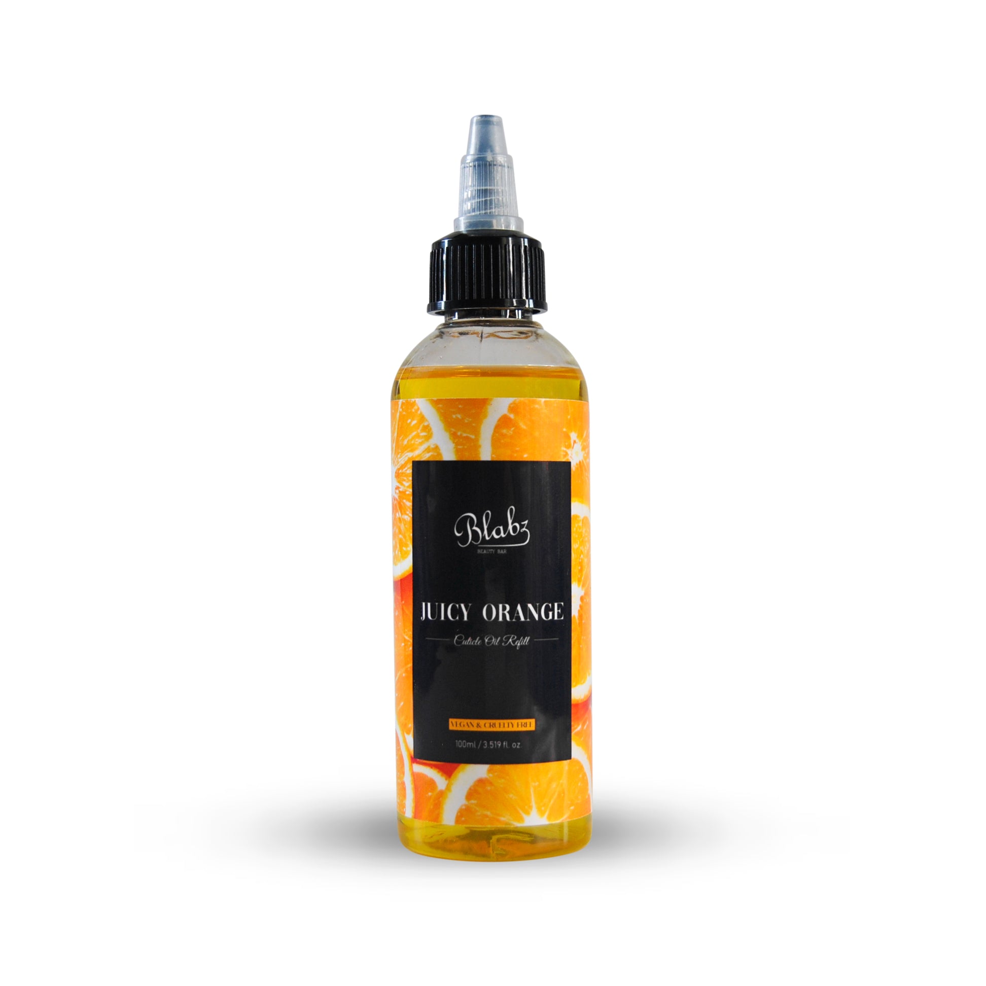 Blabz Beauty Bar Juicy Orange Scented 100ml Cuticle Oil Refill Bottle Blabz Beauty Bar