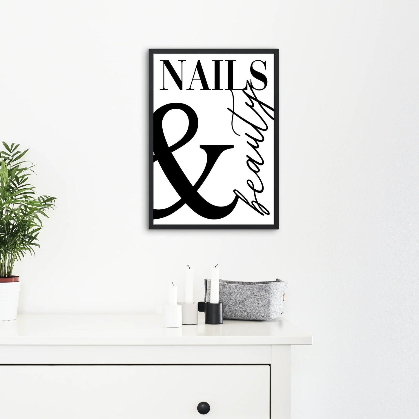 Blabz Beauty Bar Framed A4 Nails & Beauty Typography Quote Wall Art Black and White Print Blabz Beauty Bar
