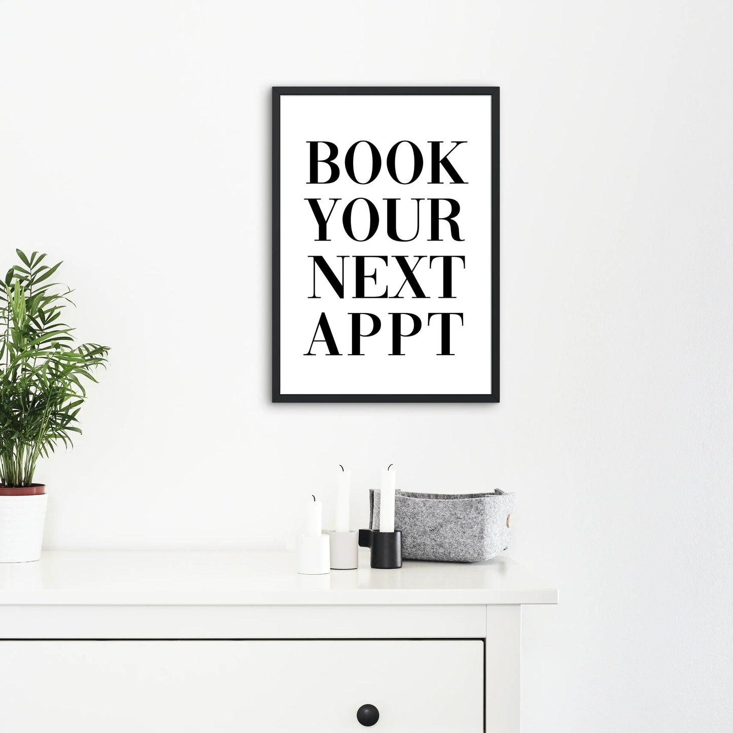 Blabz Beauty Bar A4 Book Your Next Appointment Reminder Wall Art Black and White Print Blabz Beauty Bar