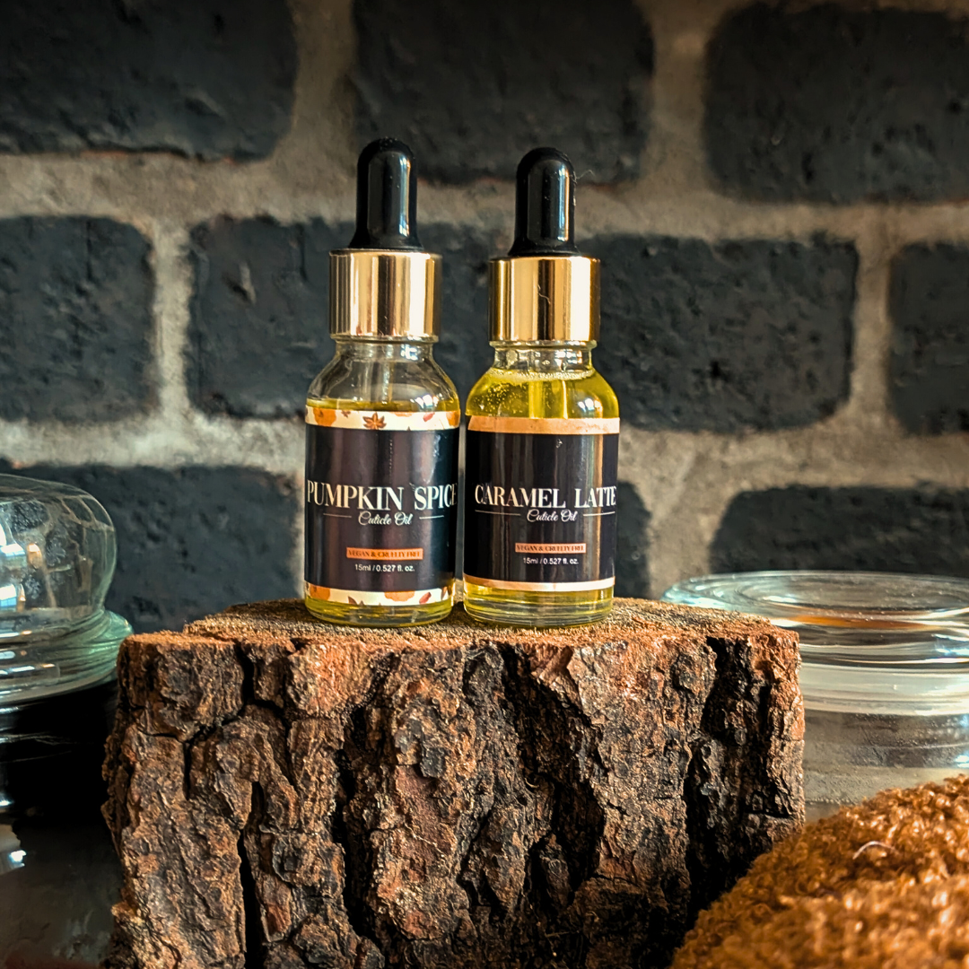 Caramel Latte Limited Edition Autumn Scented 15ml Cuticle Oil Dropper Bottle