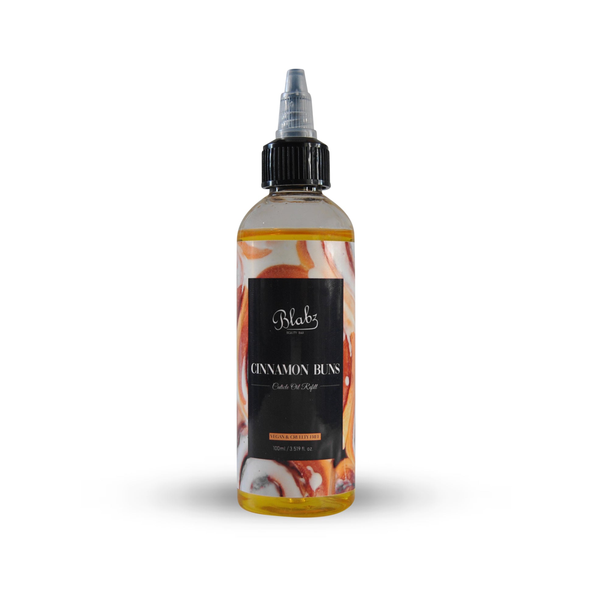 Blabz Beauty Bar Cinnamon Buns Scented 100ml Cuticle Oil Refill Bottle Blabz Beauty Bar 