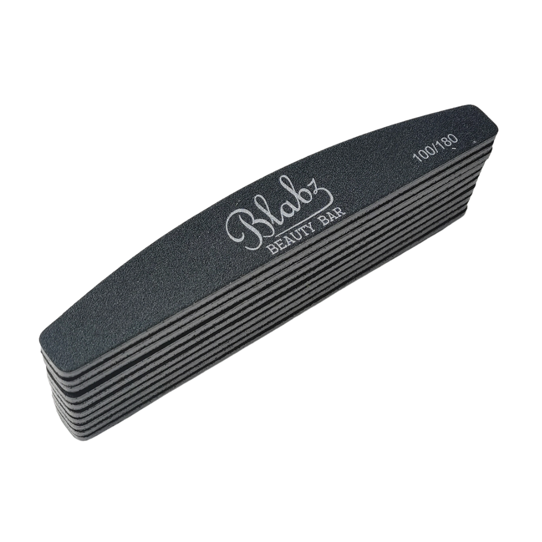 Blabz Beauty Bar 100/180 Grit Half Moon Files Blabz Beauty Bar 