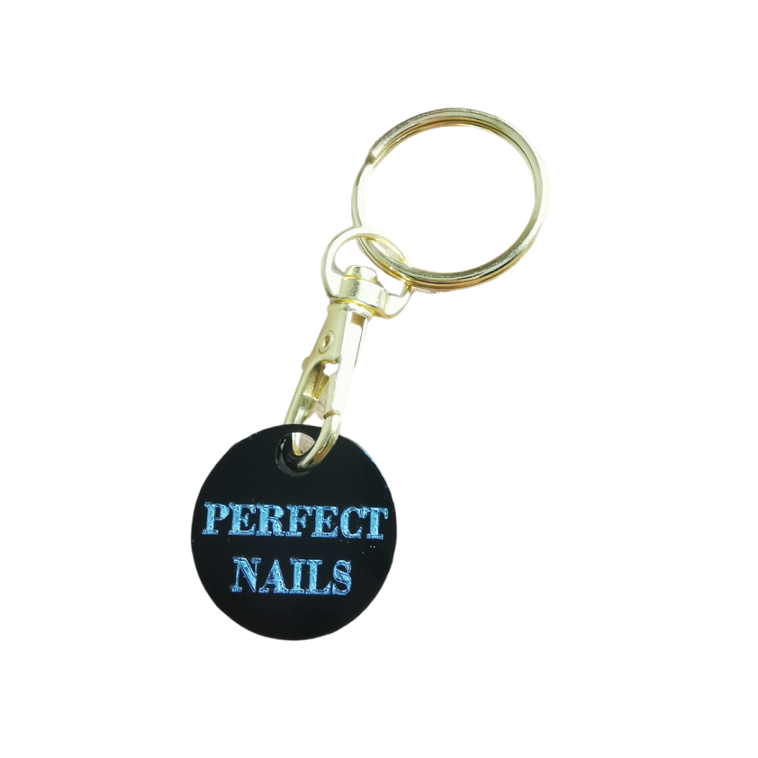 Blabz Beauty Bar Perfect Nails Trolley Coin Keyring Blabz Beauty Bar 