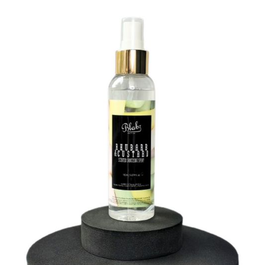 Blabz Beauty Bar Rhubarb & Custard 150ml Scented Sanitising Spray Blabz Beauty Bar 