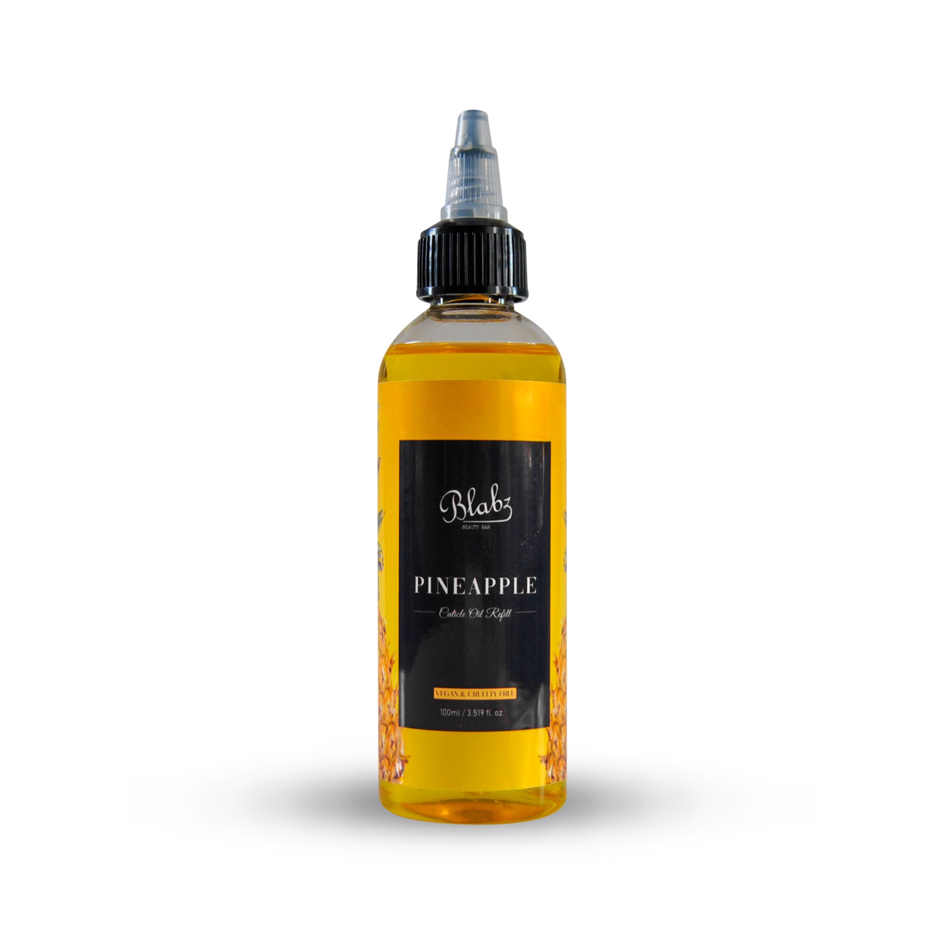 Blabz Beauty Bar Pineapple Scented 100ml Cuticle Oil Refill Bottle Blabz Beauty Bar 