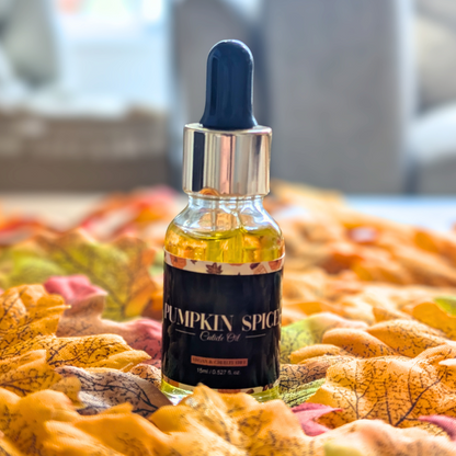 Pumpkin Spice Limited Edition Autumn Scented 15ml Cuticle Oil Dropper Bottle