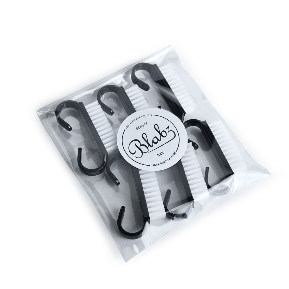 Blabz Beauty Bar Black Nail Scrub Brush (6 Pack) Blabz Beauty Bar 