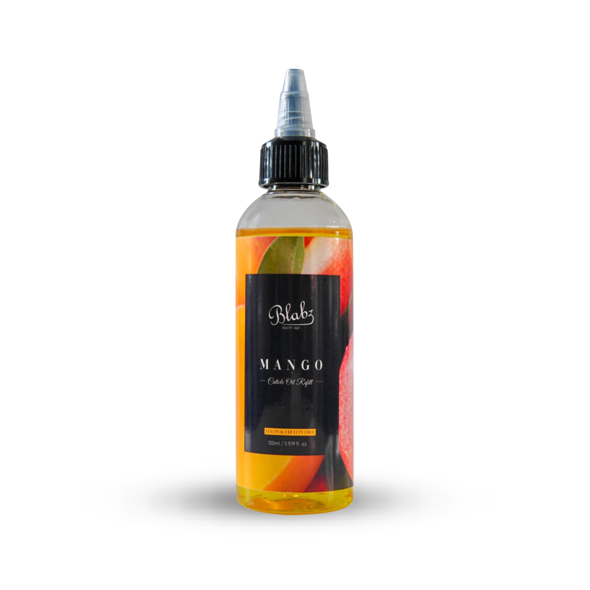 Blabz Beauty Bar Mango Scented 100ml Cuticle Oil Refill Bottle Blabz Beauty Bar 