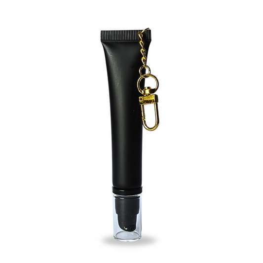 20ml Black Empty Pump Bottle Lotion Hand Cream Travel Cosmetic Keychain Clasp Clip On Packaging Tube