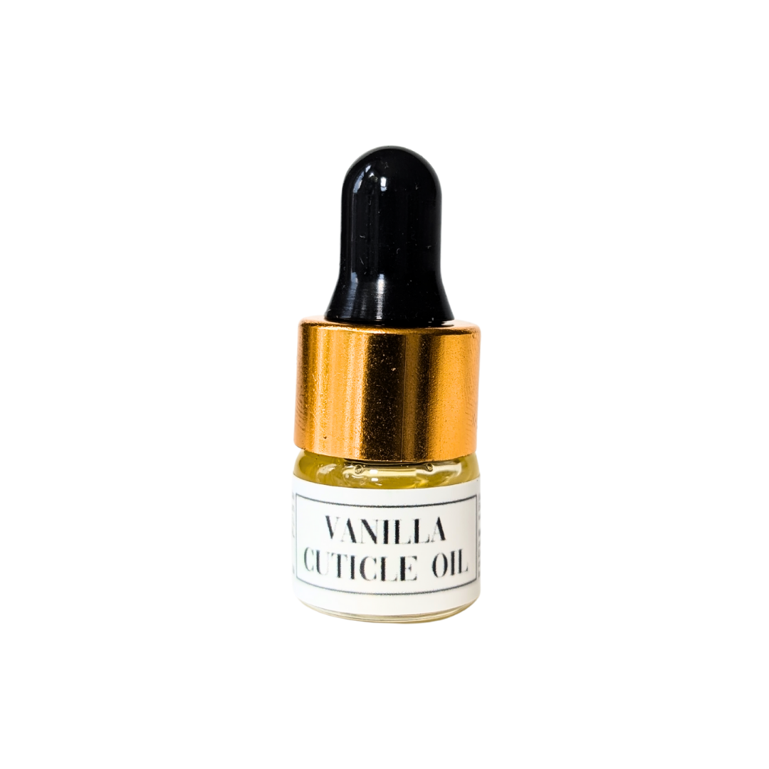 Vanilla Scented 1ml Mini Cuticle Oil Dropper Bottle Samples