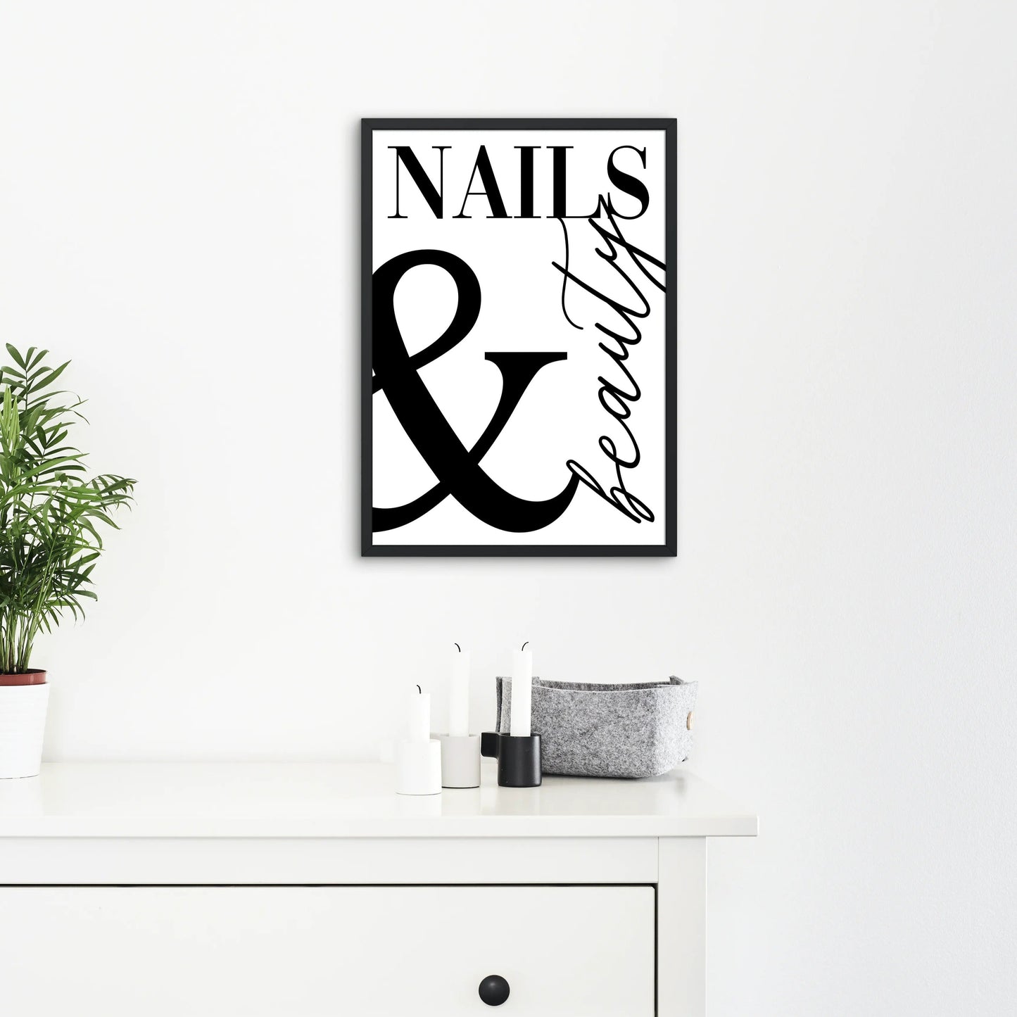 Blabz Beauty Bar Framed A4 Nails & Beauty Typography Quote Wall Art Black and White Print Blabz Beauty Bar 